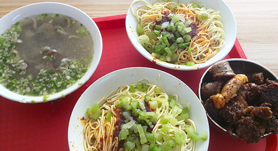 Noddles is the main food in Qinghai