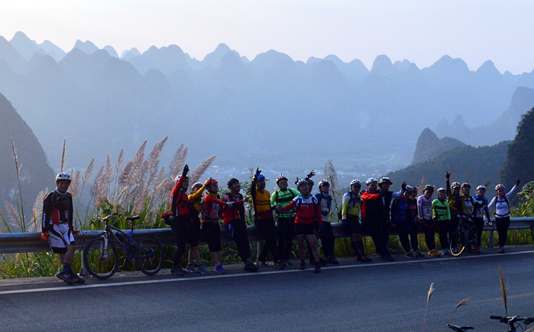 Cycling route to Jiangtou Village in Guilin